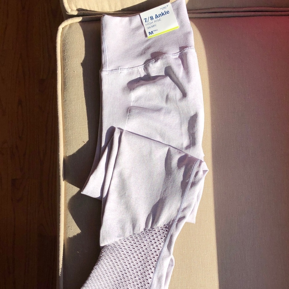 High Waisted 7/8 Leggings Yoga Pants Medium Tall NEW